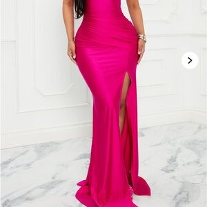 Fashion Nova Fuchsia Maxi Dress